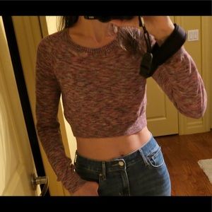 Long Sleeve IRO Distresses Crop Top